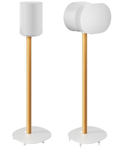 PEGZONE Lautsprecherständer für Sonos Era 100 und Era 136 kg Kapazität, 77,7 cm feste Höhe, Bodenständer mit Kabelmanagement, großer Sockel mit zwei Füßen, Lautsprecherhalterung aus Holz, Weiß PEGZONE Lautsprecherständer für Sonos Era 100 und Era 136 kg Kapazität, 77,7 cm feste Höhe, Bodenständer mit Kabelmanagement, großer Sockel mit zwei Füßen, Lautsprecherhalterung aus Holz, Weiß von PEGZONE
