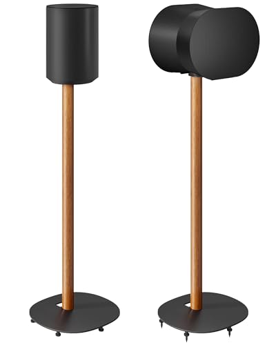 PEGZONE Lautsprecherständer für Sonos Era 100 und Era 136 kg Kapazität, 77,7 cm feste Höhe, Bodenständer mit Kabelmanagement, großer Sockel mit zwei Füßen, Lautsprecherhalterung aus Holz, Schwarz PEGZONE Lautsprecherständer für Sonos Era 100 und Era 136 kg Kapazität, 77,7 cm feste Höhe, Bodenständer mit Kabelmanagement, großer Sockel mit zwei Füßen, Lautsprecherhalterung aus Holz, Schwarz von PEGZONE