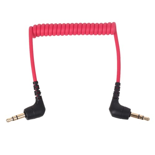 PEILINZE 3,5-mm-Stecker auf Stecker, Spiralkabel, rechtes Verbindungskabel, Mikrofone, Handy-Kamera-Adapterkabel für SC2 von PEILINZE