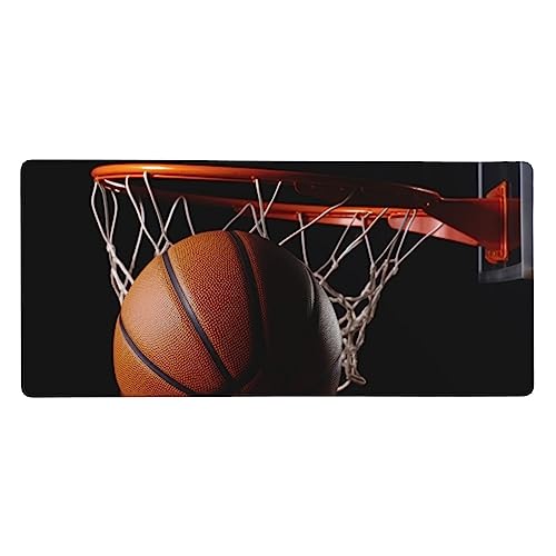 PEIXEN Basketball-Mauspad, erweitertes Gaming-Mauspad, rutschfeste Tastatur-Pads, wasserdichte Laptop-Schreibtischunterlage für Gaming, Büro, Zuhause von PEIXEN