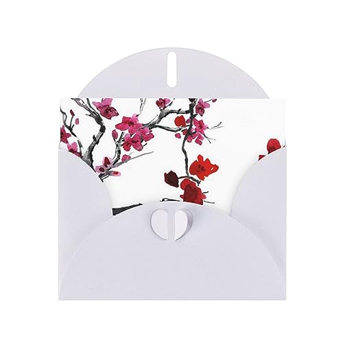 PEIXEN Grußkarte, Motiv: japanische Kirschblüte, Glückwunschkarte, Geburtstagskarte mit dekorativen Umschlägen, blanko, 10,2 x 15,2 cm, lustige Dankeskarten für alle Anlässe von PEIXEN