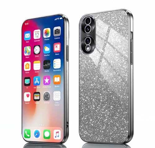 PEIYE Hülle für Honor 70 - Stoßfeste Silikon Handyhülle, Glitzernde Schutzhülle mit Elektroplattierten Rändern und Integrierter Glitzerkarte mit Glitzer, Cover Case, Verlauf Schwarz PEIYE Hülle für Honor 70 - Stoßfeste Silikon Handyhülle, Glitzernde Schutzhülle mit Elektroplattierten Rändern und Integrierter Glitzerkarte mit Glitzer, Cover Case, Verlauf Schwarz von PEIYE