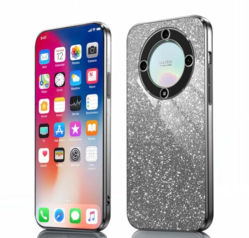 PEIYE Hülle für Honor Magic 5 Lite/Honor X9a- Stoßfeste Silikon Handyhülle, Glitzernde Schutzhülle mit Elektroplattierten Rändern & Integrierter Glitzerkarte mit Glitzer, Cover Case, Verlauf Schwarz PEIYE Hülle für Honor Magic 5 Lite/Honor X9a- Stoßfeste Silikon Handyhülle, Glitzernde Schutzhülle mit Elektroplattierten Rändern & Integrierter Glitzerkarte mit Glitzer, Cover Case, Verlauf Schwarz von PEIYE