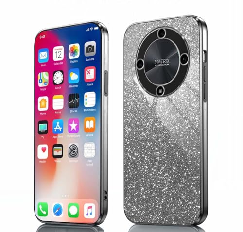 PEIYE Hülle für Honor Magic6 Lite/Honor X9b -Stoßfeste Silikon Handyhülle, Glitzernde Schutzhülle mit Elektroplattierten Rändern und Integrierter Glitzerkarte mit Glitzer, Cover Case, VerlaufSchwarz PEIYE Hülle für Honor Magic6 Lite/Honor X9b -Stoßfeste Silikon Handyhülle, Glitzernde Schutzhülle mit Elektroplattierten Rändern und Integrierter Glitzerkarte mit Glitzer, Cover Case, VerlaufSchwarz von PEIYE