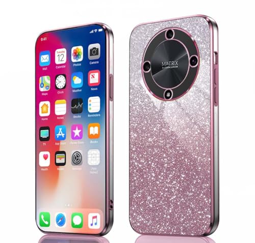 PEIYE Hülle für Honor Magic6 Lite/Honor X9b - Stoßfeste Silikon Handyhülle, Glitzernde Schutzhülle mit Elektroplattierten Rändern und Integrierter Glitzerkarte mit Glitzer, Cover Case, Verlauf Rosa PEIYE Hülle für Honor Magic6 Lite/Honor X9b - Stoßfeste Silikon Handyhülle, Glitzernde Schutzhülle mit Elektroplattierten Rändern und Integrierter Glitzerkarte mit Glitzer, Cover Case, Verlauf Rosa von PEIYE