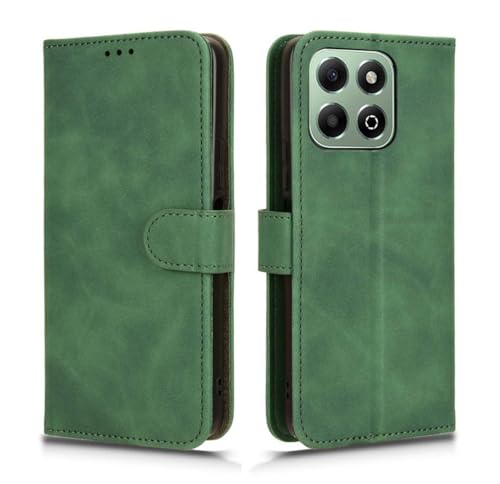 PEIYE Hülle für Honor X6b, Klappbar Lederhülle Flip Cover Case, Wallet Schutzhülle Handyhülle mit Kartenfach und Geldfach, Magnetverschluss, Standfunktion, TPU-Innenteil, (Grün) von PEIYE
