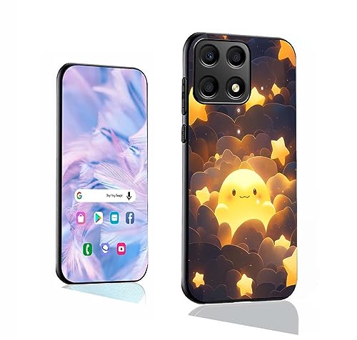 PEIYE Hülle für Honor X8a, Stoßfeste Weichem TPU-Silikon Handyhülle mit einheitlichem Glas-Rückseiten Cover und schönen Mustern, Bumper Schutzhülle Case -116 von PEIYE