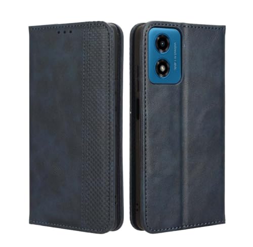 PEIYE Hülle für Motorola Moto E14 / Moto G24 / G24 Power / G04 / G04s, Wallet Klappbar Lederhülle, Schutzhülle Handyhülle mit Kartenfach und Geldfach, Magnetverschluss, Standfunktion -Blau von PEIYE