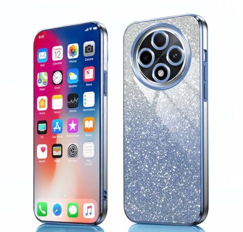 PEIYE Hülle für Oppo Reno 12F 5G / Reno 12 FS - Stoßfeste Silikon Handyhülle, Glitzernde Schutzhülle mit Elektroplattierten Rändern und Integrierter Glitzerkarte mit Glitzer, Cover Case, Verlauf Blau PEIYE Hülle für Oppo Reno 12F 5G / Reno 12 FS - Stoßfeste Silikon Handyhülle, Glitzernde Schutzhülle mit Elektroplattierten Rändern und Integrierter Glitzerkarte mit Glitzer, Cover Case, Verlauf Blau von PEIYE