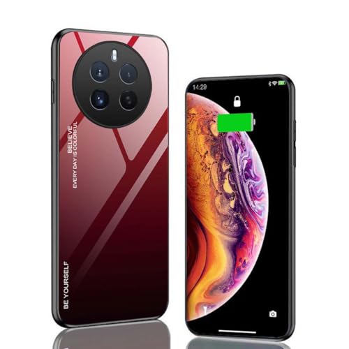 PEIYE Hülle für Realme 12 Pro Plus (Pro+)/ Realme 12 Pro 5G, Handyhülle mit Flexiblem Silikon TPU Rahmen und Gehärtetem Glas Rückwand, Stoßfeste Schutzhülle, Gradientenfarbe, Bumper Case Cover, 05 von PEIYE