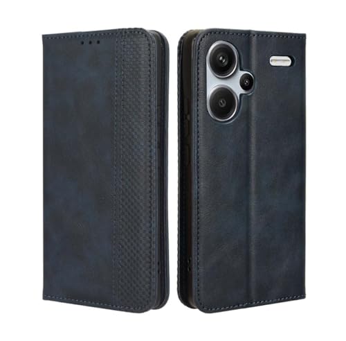 PEIYE Hülle für Redmi Note 13 Pro Plus 5G (Pro+), Wallet Klappbar Lederhülle Flip Cover Case, Schutzhülle Handyhülle mit Kartenfach und Geldfach, TPU-Innenteil, Magnetverschluss, Standfunktion -Blau von PEIYE