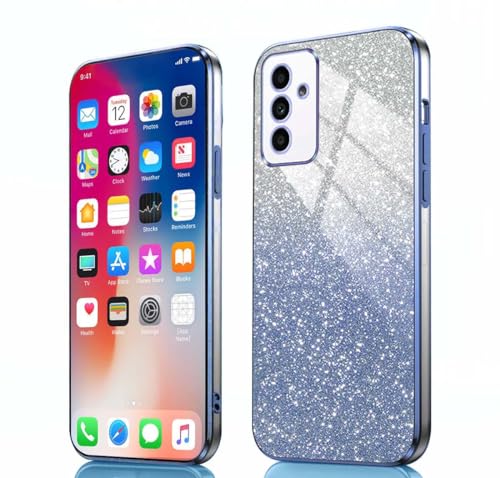 PEIYE Hülle für Samsung Galaxy A04s / A13 5G - Stoßfeste Silikon Handyhülle, Glitzernde Schutzhülle mit Elektroplattierten Rändern und Integrierter Glitzerkarte mit Glitzer, Cover Case, Verlauf Blau PEIYE Hülle für Samsung Galaxy A04s / A13 5G - Stoßfeste Silikon Handyhülle, Glitzernde Schutzhülle mit Elektroplattierten Rändern und Integrierter Glitzerkarte mit Glitzer, Cover Case, Verlauf Blau von PEIYE