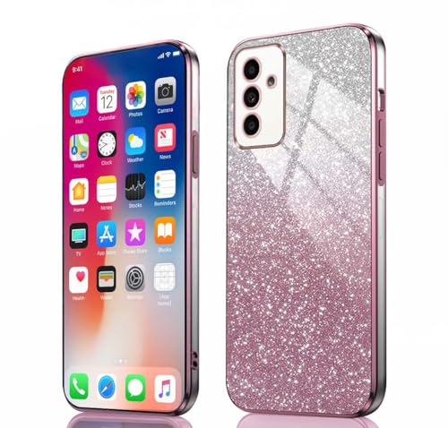 PEIYE Hülle für Samsung Galaxy A04s / A13 5G - Stoßfeste Silikon Handyhülle, Glitzernde Schutzhülle mit Elektroplattierten Rändern und Integrierter Glitzerkarte mit Glitzer, Cover Case, Verlauf Rosa PEIYE Hülle für Samsung Galaxy A04s / A13 5G - Stoßfeste Silikon Handyhülle, Glitzernde Schutzhülle mit Elektroplattierten Rändern und Integrierter Glitzerkarte mit Glitzer, Cover Case, Verlauf Rosa von PEIYE