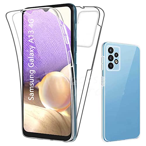 PEIYE Hülle für Samsung Galaxy A13 4G (SM-A135F / SM-A137), 360 Grad Rundumschutz Stoßfeste Handyhülle mit Integriertem Displayschutz, Transparent Soft TPU Bumper Schutzhülle -Transparent von PEIYE