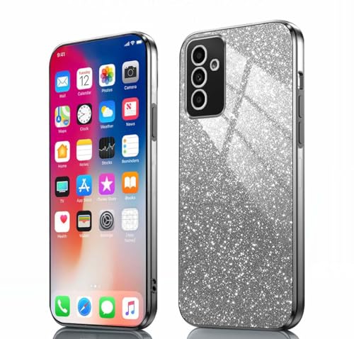PEIYE Hülle für Samsung Galaxy A15 5G - Stoßfeste Silikon Handyhülle, Glitzernde Schutzhülle mit Elektroplattierten Rändern und Integrierter Glitzerkarte mit Glitzer, Cover Case, Verlauf Schwarz PEIYE Hülle für Samsung Galaxy A15 5G - Stoßfeste Silikon Handyhülle, Glitzernde Schutzhülle mit Elektroplattierten Rändern und Integrierter Glitzerkarte mit Glitzer, Cover Case, Verlauf Schwarz von PEIYE