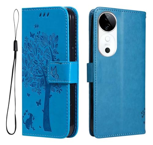 PEIYE Hülle für Vivo V40 5G - Handyhülle mit Flip Leder, Stoßfeste Silikon Bumper, Schutzhülle mit Kartenfach & Wallet, Ständer & Magnetverschluss - Cover Case -Blau PEIYE Hülle für Vivo V40 5G - Handyhülle mit Flip Leder, Stoßfeste Silikon Bumper, Schutzhülle mit Kartenfach & Wallet, Ständer & Magnetverschluss - Cover Case -Blau von PEIYE