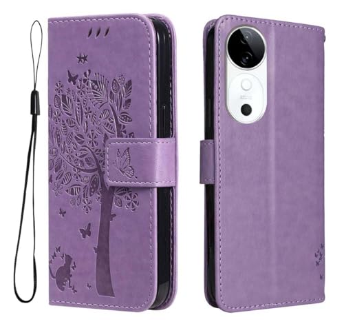 PEIYE Hülle für Vivo V40 5G - Handyhülle mit Flip Leder, Stoßfeste Silikon Bumper, Schutzhülle mit Kartenfach & Wallet, Ständer & Magnetverschluss - Cover Case -Lila PEIYE Hülle für Vivo V40 5G - Handyhülle mit Flip Leder, Stoßfeste Silikon Bumper, Schutzhülle mit Kartenfach & Wallet, Ständer & Magnetverschluss - Cover Case -Lila von PEIYE