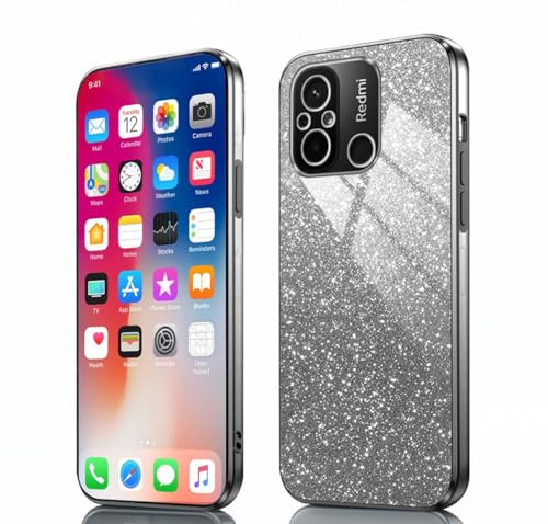 PEIYE Hülle für Xiaomi Redmi 12C / Redmi 11A - Stoßfeste Silikon Handyhülle, Glitzernde Schutzhülle mit Elektroplattierten Rändern und Integrierter Glitzerkarte mit Glitzer, Cover Case, VerlaufSchwarz PEIYE Hülle für Xiaomi Redmi 12C / Redmi 11A - Stoßfeste Silikon Handyhülle, Glitzernde Schutzhülle mit Elektroplattierten Rändern und Integrierter Glitzerkarte mit Glitzer, Cover Case, VerlaufSchwarz von PEIYE