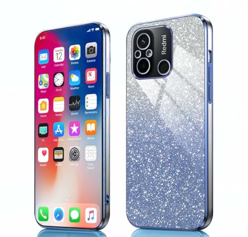 PEIYE Hülle für Xiaomi Redmi 12C / Redmi 11A - Stoßfeste Silikon Handyhülle, Glitzernde Schutzhülle mit Elektroplattierten Rändern und Integrierter Glitzerkarte mit Glitzer, Cover Case, Verlauf Blau PEIYE Hülle für Xiaomi Redmi 12C / Redmi 11A - Stoßfeste Silikon Handyhülle, Glitzernde Schutzhülle mit Elektroplattierten Rändern und Integrierter Glitzerkarte mit Glitzer, Cover Case, Verlauf Blau von PEIYE