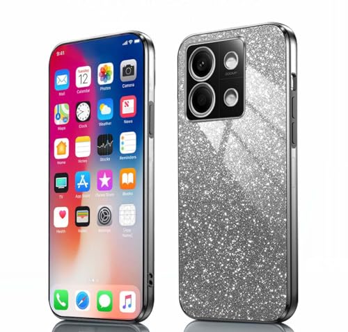 PEIYE Hülle für Xiaomi Redmi Note 13 5G - Stoßfeste Silikon Handyhülle, Glitzernde Schutzhülle mit Elektroplattierten Rändern und Integrierter Glitzerkarte mit Glitzer, Cover Case, Verlauf Schwarz PEIYE Hülle für Xiaomi Redmi Note 13 5G - Stoßfeste Silikon Handyhülle, Glitzernde Schutzhülle mit Elektroplattierten Rändern und Integrierter Glitzerkarte mit Glitzer, Cover Case, Verlauf Schwarz von PEIYE