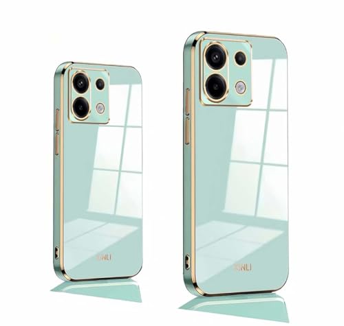 PEIYE Hülle für Xiaomi Redmi Note 13 Pro 5G / Poco X6 5G, Stoßfeste Bumper Silikon Schutzhülle, Weiche TPU Handyhülle mit Glänzender Oberfläche & Goldenen Kanten, Cover Case, Grün PEIYE Hülle für Xiaomi Redmi Note 13 Pro 5G / Poco X6 5G, Stoßfeste Bumper Silikon Schutzhülle, Weiche TPU Handyhülle mit Glänzender Oberfläche & Goldenen Kanten, Cover Case, Grün von PEIYE