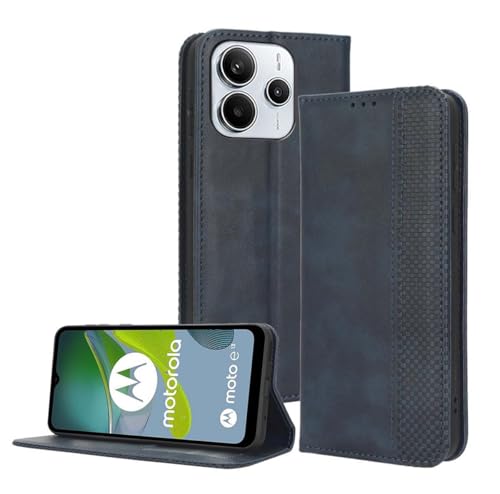 PEIYE Hülle für Xiaomi Redmi Note 14 4G, Wallet Klappbar Lederhülle Flip Cover Case, Schutzhülle Handyhülle mit Kartenfach und Geldfach, TPU-Innenteil, Magnetverschluss, Standfunktion -Blau von PEIYE