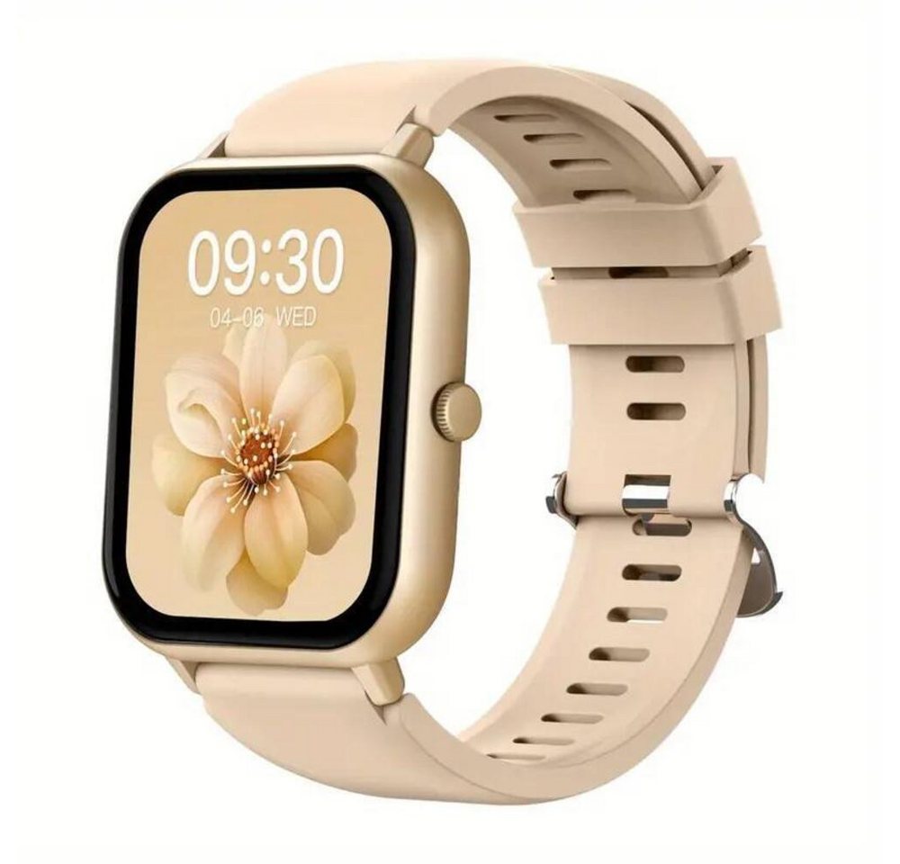 PEJE Fur Herren Damen mit Legierungs-Körper, USB-Ladung, 240p TFT-Display Smartwatch (1.83 cm, Andriod iOS), mit 100+Sportmodi,100+Gesichter eingebaute Spiele AI-Stimmesteuerung von PEJE