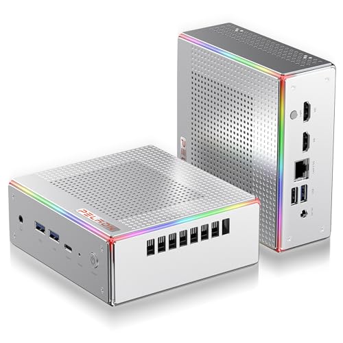 PELADN HA-4 Gaming Mini PC, AMD Ryzen 7 7735HS (8C/16T, Up to 4.75GHz) Radeon 680M Win11 Pro, 32GB DDR5 4800Mhz RAM,1TB SSD, 4K HD, BT5.2, Dual HDMI, WiFi6 2.4G/5G, Business Small Desktop PC von PELADN