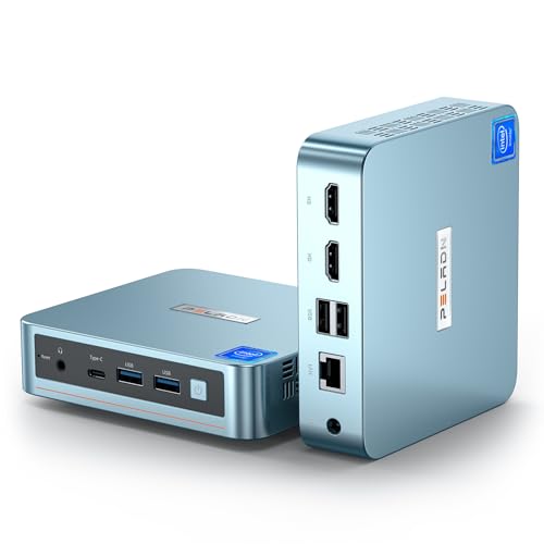 PELADN WI-6 Mini PC,Intel 12. Generation Alder Lake-N100 (bis zu 3,4 GHz),16 GB DDR4 RAM,512GB M.2 PCIe SSD, Desktop-Computer mit Unterstützung für USB3.2, WiFi5, BT4.2 und Win 11 Pro. von PELADN