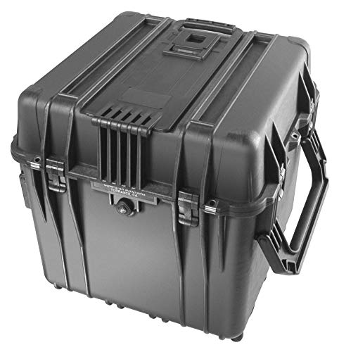 PELI 0340 Tiefer Peli Schutzkoffer Protector Kubus mit Praktischen Griffen, IP67 Wasserdicht, 96L Volumen, Ohne Schaumstoff, Schwarz von PELI