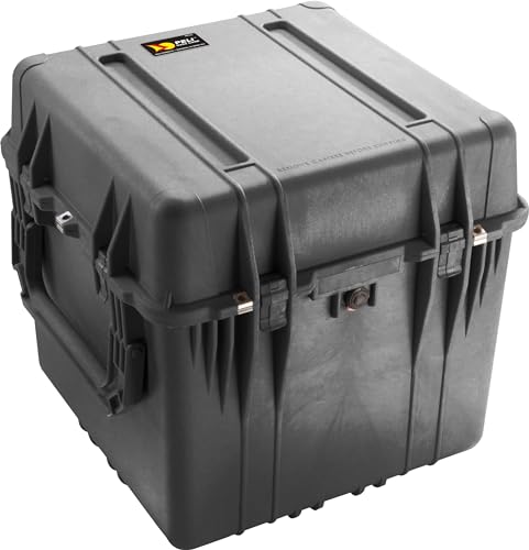 PELI 0350 Tiefer Protektor Kubus mit Extrabreiten Griffen, IP67 Wasserresistent, 131L Volumen, Ohne Schaum, Schwarz von PELI