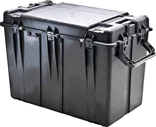 PELI 0500 Widerstandsfähiger Transportkoffer mit Extra Schutz, IP67 Wasserdicht, 267L Volumen, Mit Schaumstoffeinlage (Anpassbar), Schwarz von PELI