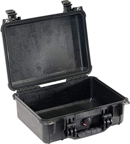 PELI 1450 Schutzkoffer für Video- und Kameraequipment, IP67 Wasserdicht, 15L Volumen, Ohne Schaum, Schwarz von PELI
