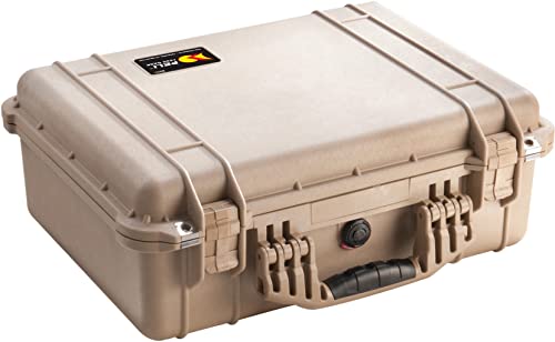 PELI 1520 Robuster Kamera Schutzkoffer, IP67 Wasser- und Staubdicht, 24L Volumen, Ohne Schaum, Desert Tan (Sand) von PELI