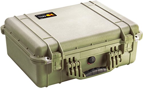 PELI 1520 Wasserdichter Schutzkoffer für Kamera, Dronen und AV Equipment, IP67 Rated, 24L Volumen, Ohne Schaumstoff, Farbe: Olivgrün von PELI