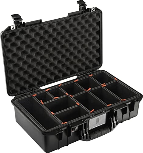 PELI 1525 Air Leichter Schutzkoffer für DSLR Kamera Equipment, Wasser- und Staubdicht, 26L Volumen, Mit TrekPak Einteilungssystem (Anpassbar), Farbe: Schwarz von PELI