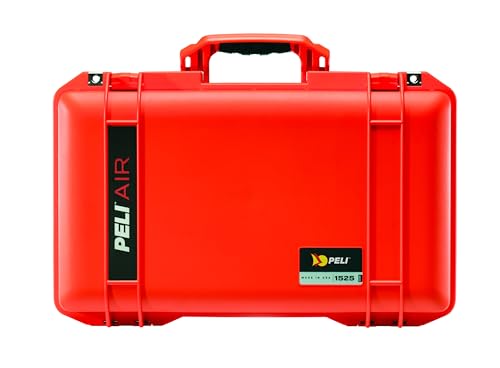 PELI 1525 Air Leichter Schutzkoffer für DSLR und Spiegelloser Kameraausrüstung, Wasser- und Staubdicht, 26L Volumen, Mit Schaumstoffeinlage (Anpassbar), Farbe: Orange von PELI