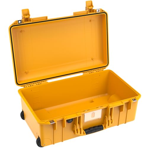PELI 1535 Air Extrem Leichter Transport-Trolley für Kameraequipment, Wasser- und Staubdicht, 27L Volumen, Ohne Schaumstoffeinlage, Farbe: Gelb von PELI