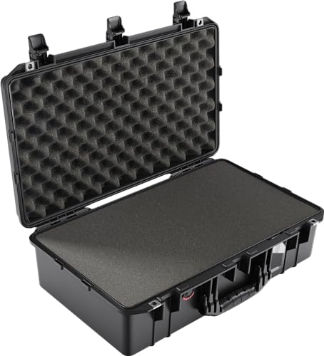 PELI 1555 Air Leichter Schutzkoffer für Kamera Equipment, Wasser- und Staubdicht, 36L Volumen, Mit Schaumstoffeinlage (Anpassbar), Schwarz von PELI