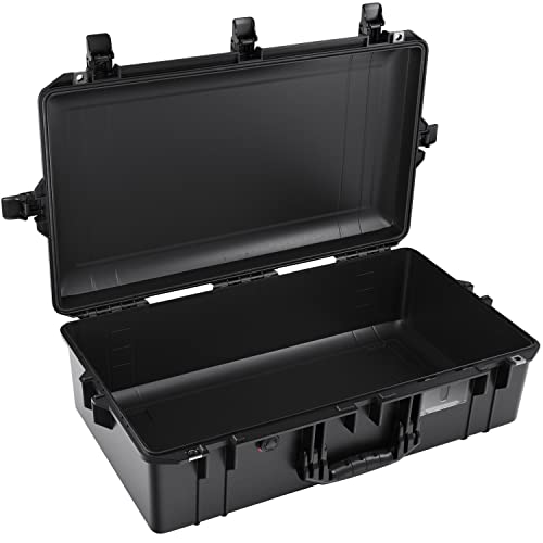 PELI 1605 Air Leichter Transportkoffer für Kamera Equipment, Wasser- und Staubdicht, 50L Volumen, Ohne Schaumstoffeinlage, Farbe: Schwarz von PELI