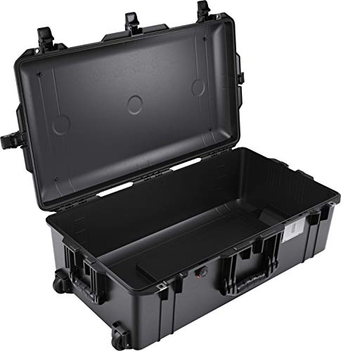 PELI 1615 Air Leichter Extrem Robuster Reisekoffer für Kameraausrüstung, Wasser- und Staubdicht, 71L Volumen, ohne Schaumstoffeinlage, Farbe: Schwarz von PELI