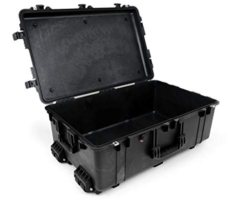 PELI 1650 Stoßfestes Schutzkoffer Case für Foto and Drohnen Equipment, IP67 Wasser- und Staubdicht, 86L Volumen, Ohne Schaum, Schwarz von PELI