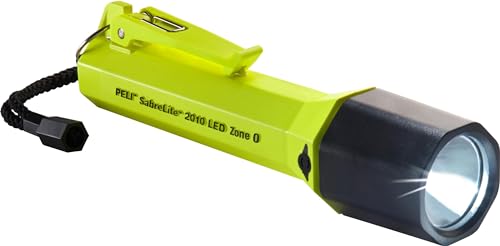 PELI 2010Z0: ATEX Zone 0 Ex-Schutz LED-Taschenlampe, Premium-Taschenlampe, Hohe Qualität für Industrie, Handwerker, Feuerwehr, IPX7 wasserdicht, 129 Lumen, 22h Brenndauer, Farbe: Gelb von PELI