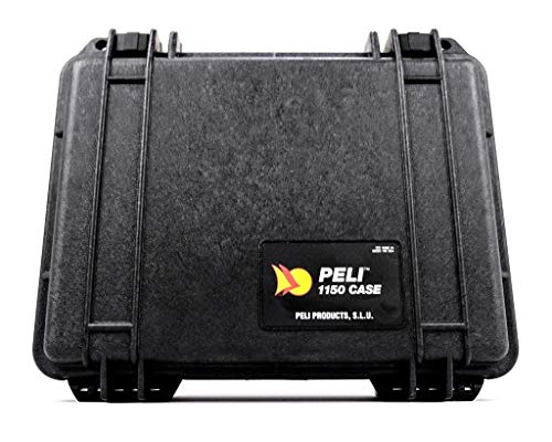PELI Protector 1150 Schlagfester Schutzkoffer für Optische und Elektronische Instrumente, IP67 Wasserdicht, 3L Volumen, Ohne Schaum, Schwarz von PELI