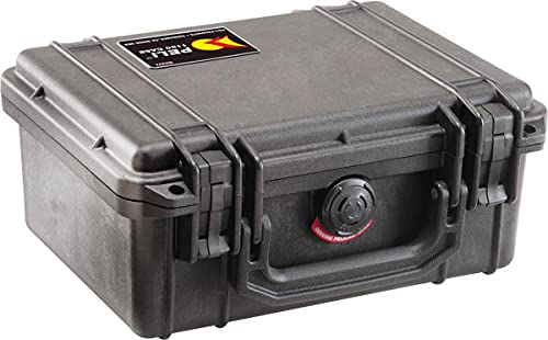 PELI Protector 1150 Schlagfester Schutzkoffer für Optische und Elektronische Instrumente, IP67 Wasserdicht, 3L Volumen, Ohne Schaum, Schwarz von PELI