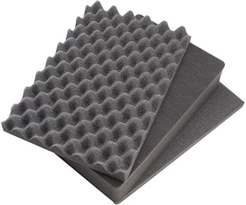 Peli 1481 Ersatzschaumstoffset, Original Peli Protector Case Zubehör, Kompatibel mit: Peli 1495, Farbe: Schwarz von PELI