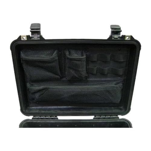 Peli 1508 Fotografen-Deckeleinteilungssystem, Original Peli Protector Case Zubehör, Kompatibel mit: Peli 1500 (separat erhältlich), Farbe: Schwarz Koffereinsätze von PELI