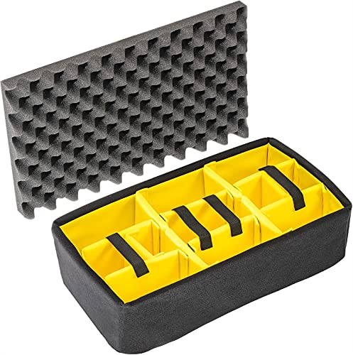 Peli 1515 Set gepolsterte Trennwände, Original Protector Case Zubehör, Kompatibel Air 1510, Farbe: Schwarz/Gelb, 015100-4050-000E von PELI