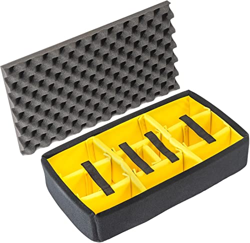 PELI 1520-406-100E Set gepolsterte Trennwände, Original Peli Protector Case Zubehör, Schwarz/Gelb von PELI