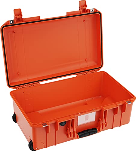 Peli 1535 Air Extrem Leichter Schutzkoffer mit Rollen für Fotografieausrüstung, Wasser- und Staubdicht, 27L Volumen, ohne Schaumstoffeinlage, Farbe: Orange von PELI